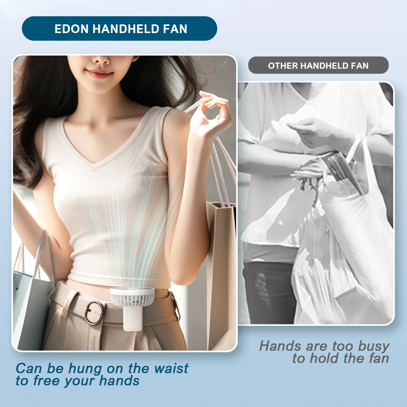 Outdoor Mini Handheld Desktop Waist Fan