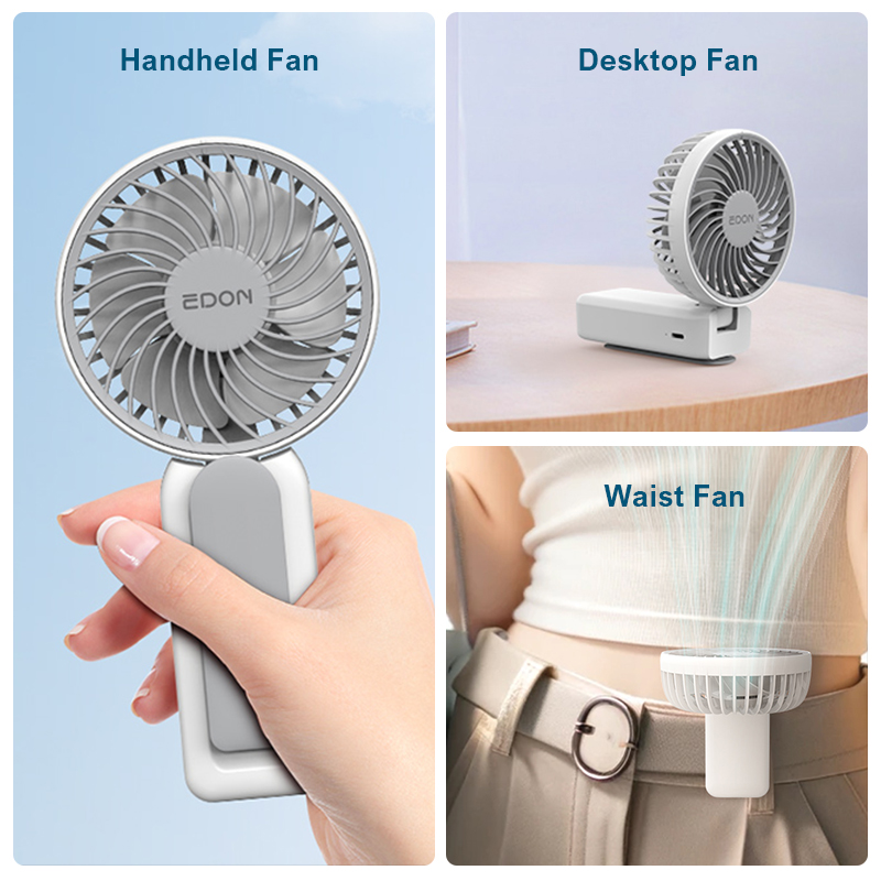 Outdoor Mini Handheld Desktop Waist Fan