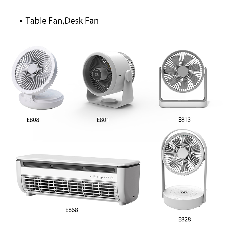 Rechargeable stand fan portable table desk fan manufacturer