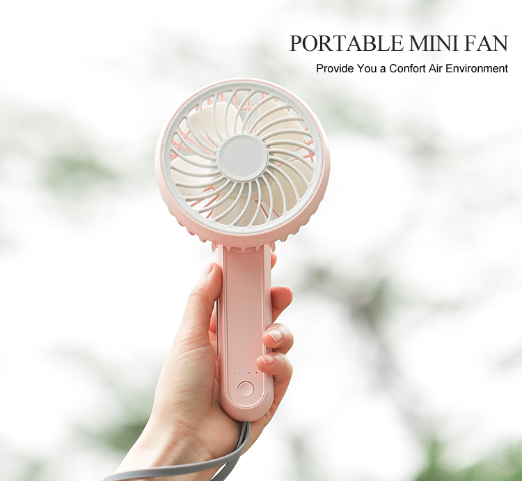 Outdoor Mini Portable Battery Rechargeable Hand Fan