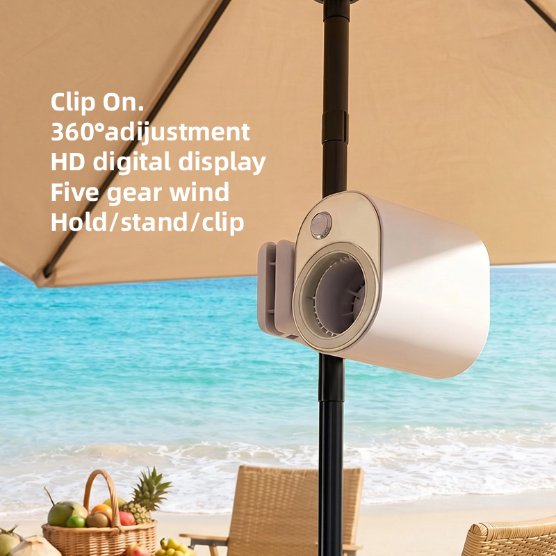 EDON 100-Speed USB-rechargeable Portable Hanging Neck/Waist Clip Wearable Fan for Household Use