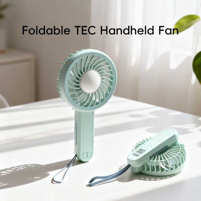 Custom Foldable Small Table Hand Fan Rechargeable Mini Portable Usb Handheld Fan